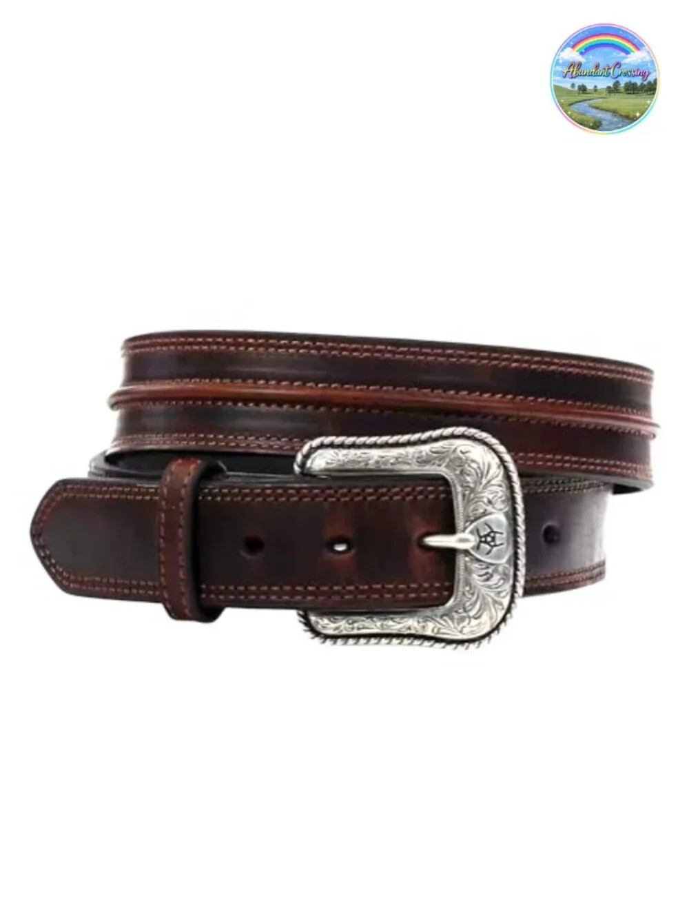 Distressed Leather Western Belt Men's Accessories